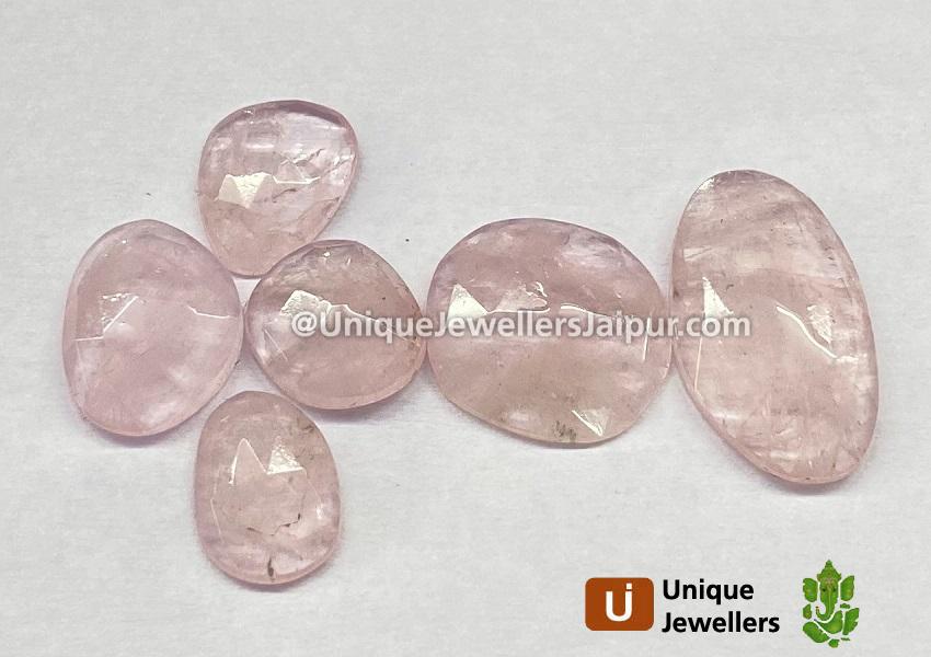 Morganite Rose Cut Slices