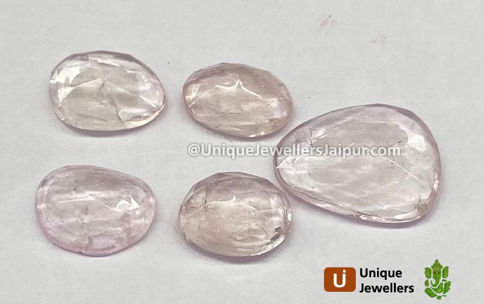 Morganite Rose Cut Slices