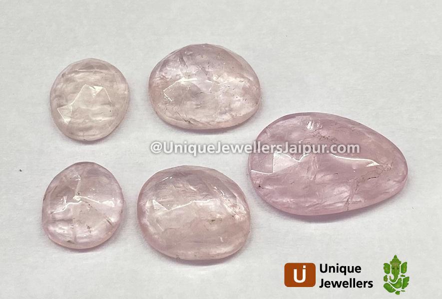 Morganite Rose Cut Slices