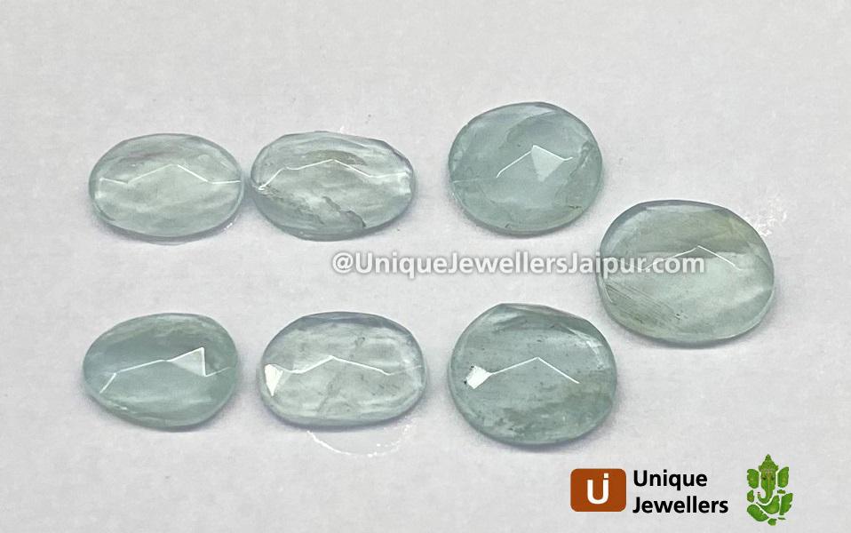 Milky Aquamarine Rose Cut Slices