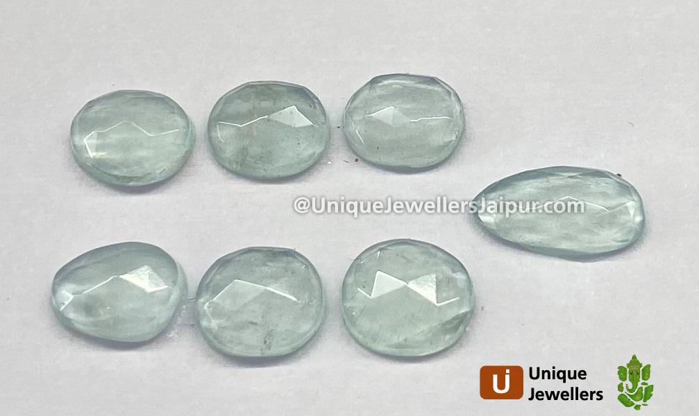 Milky Aquamarine Rose Cut Slices