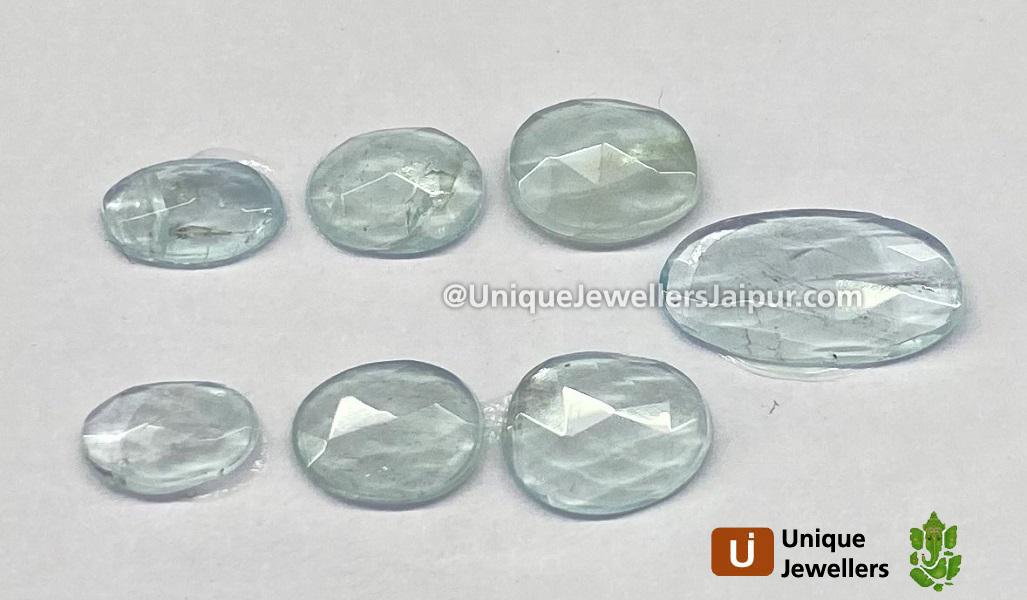 Milky Aquamarine Rose Cut Slices