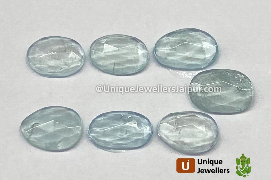 Milky Aquamarine Rose Cut Slices