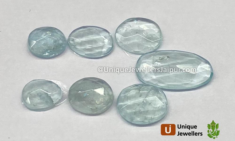 Milky Aquamarine Rose Cut Slices