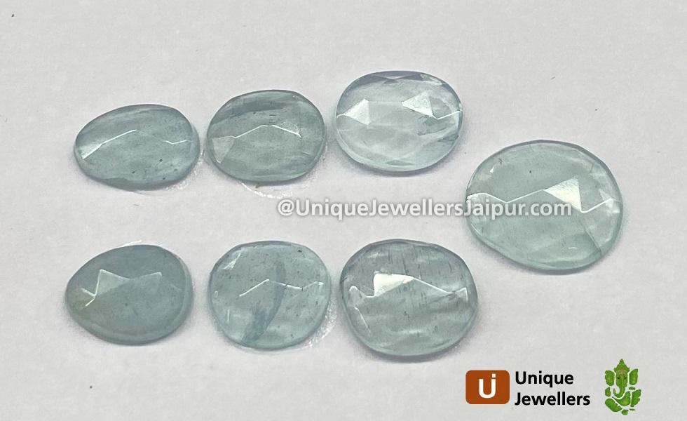 Milky Aquamarine Rose Cut Slices