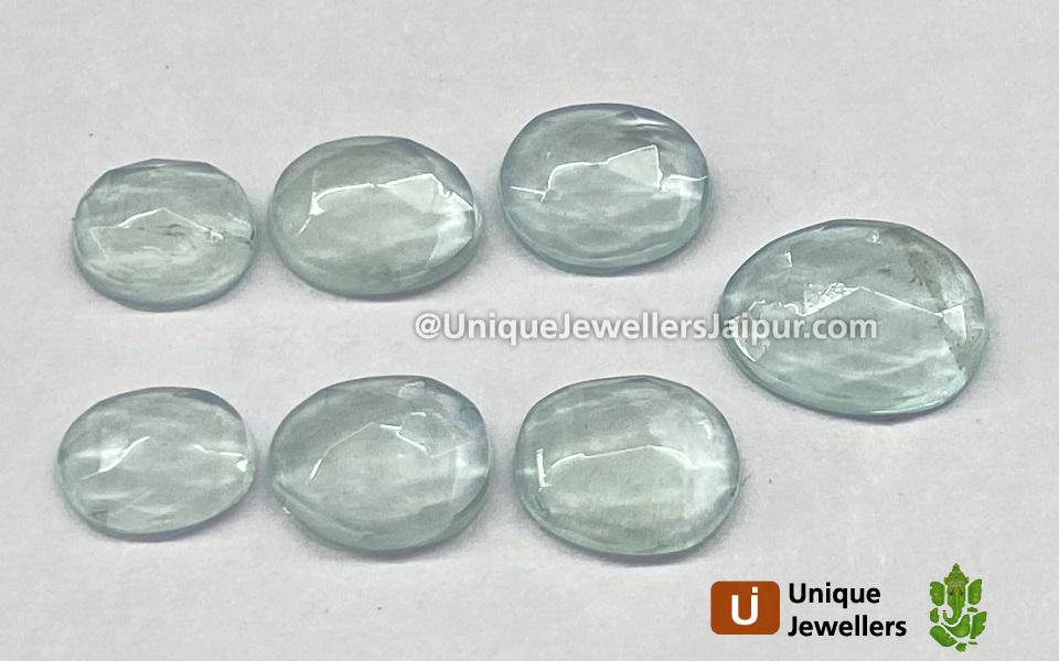 Milky Aquamarine Rose Cut Slices