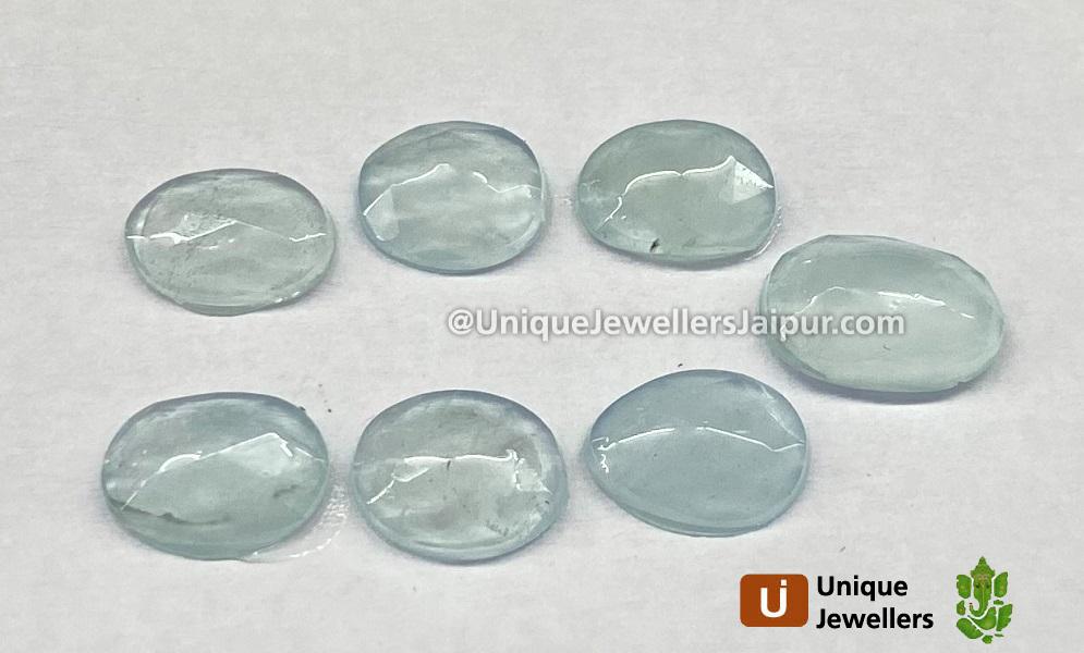 Milky Aquamarine Rose Cut Slices