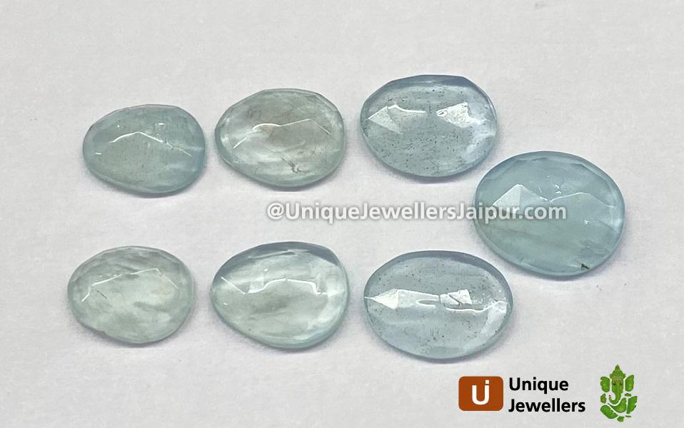 Milky Aquamarine Rose Cut Slices