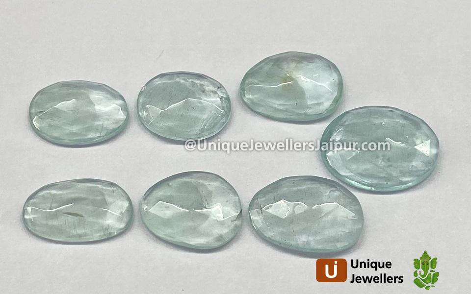 Milky Aquamarine Rose Cut Slices