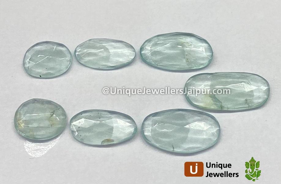 Milky Aquamarine Rose Cut Slices