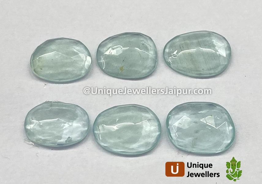 Milky Aquamarine Rose Cut Slices