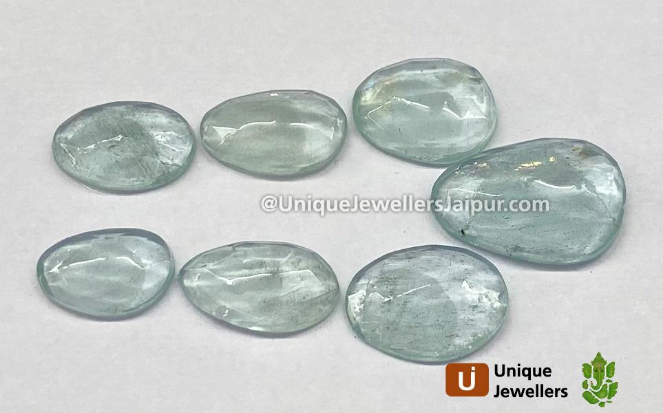 Milky Aquamarine Rose Cut Slices