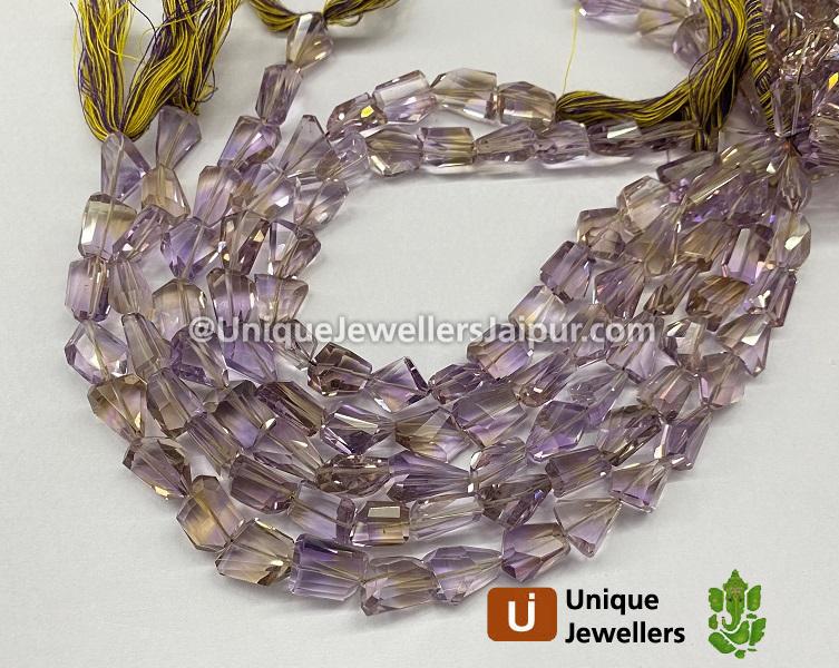 Ametrine Faceted Far Nugget Beads