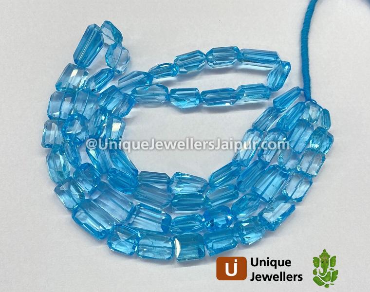Sky Blue Topaz Faceted Nuggets Beads