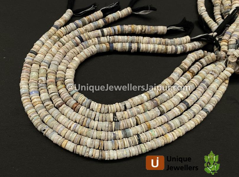 Australian Opal Smooth Tyre Beads