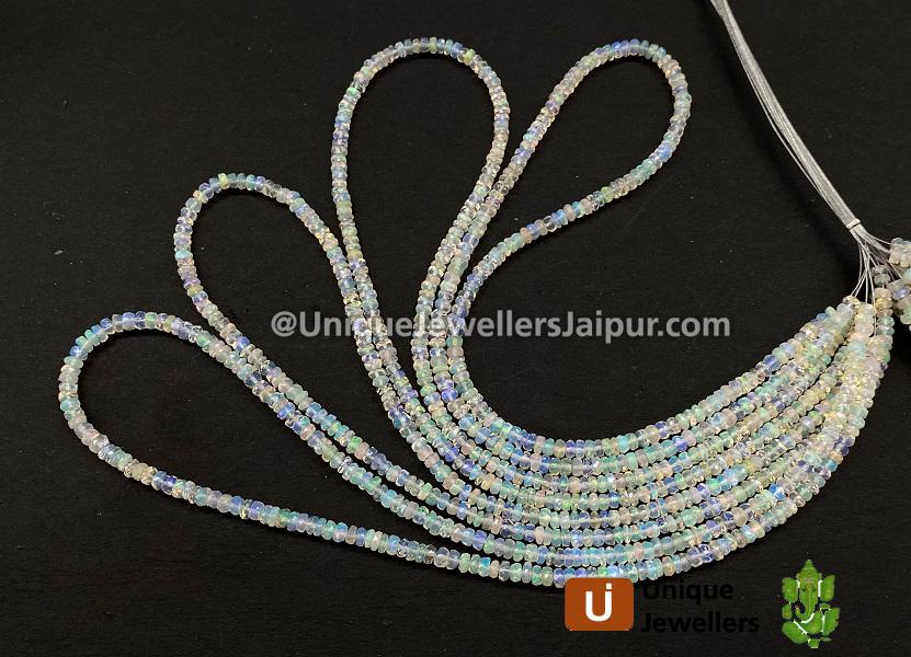 Ethiopian Opal Faceted Roundelle Beads