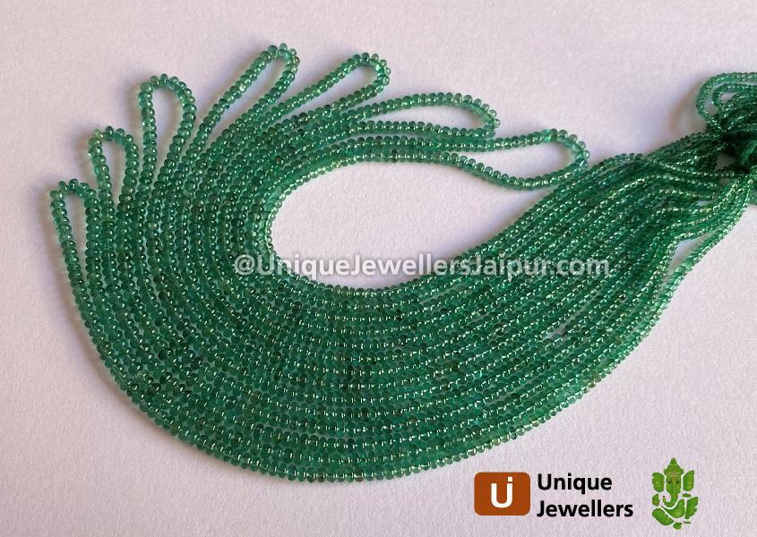 Emerald Smooth Roundelle Beads