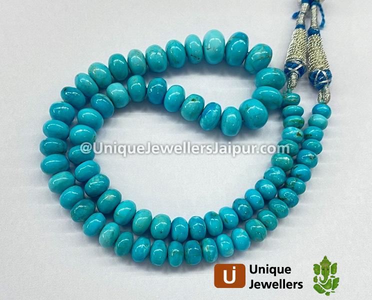 Turquoise Arizona Far Smooth Roundelle Beads