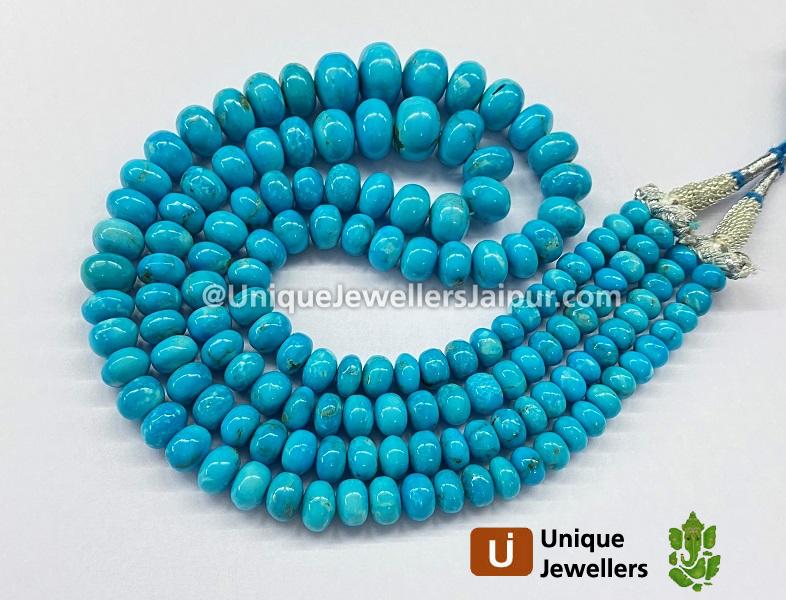 Turquoise Arizona Far Smooth Roundelle Beads