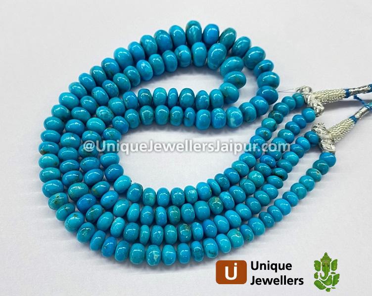 Turquoise Arizona Far Smooth Roundelle Beads