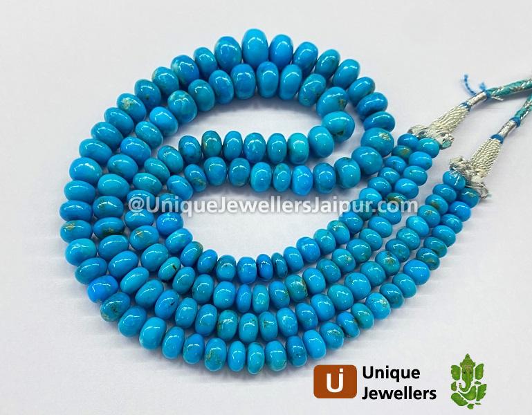 Turquoise Arizona Far Smooth Roundelle Beads