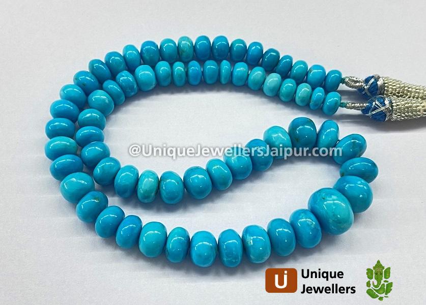 Turquoise Arizona Far Smooth Roundelle Beads