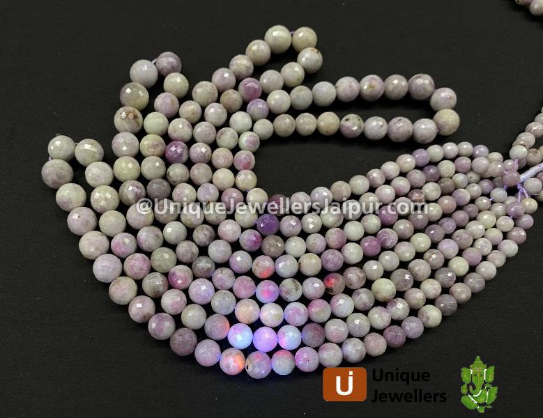 Hackmanite Faceted Round Ball Beads