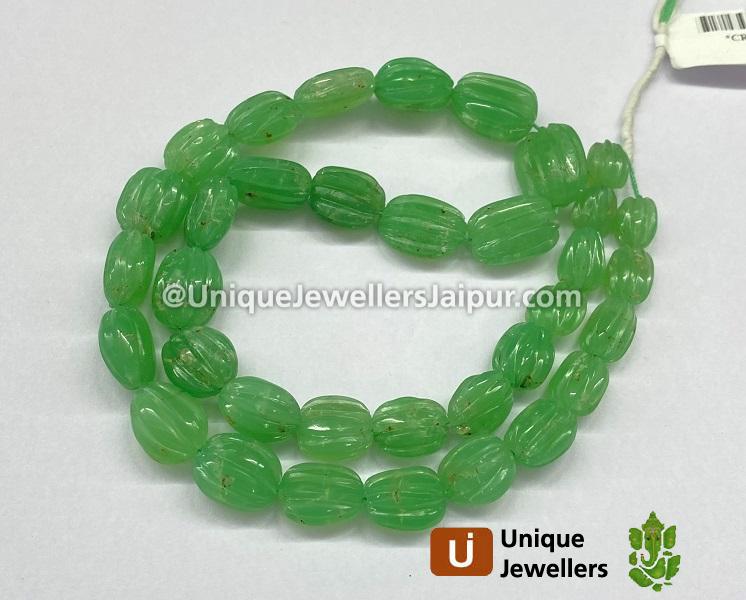 Chrysoprase Carved Nugget Beads