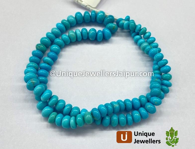 Turquoise Arizona Smooth Roundelle Beads