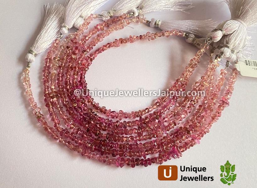 Pink Tourmaline Smooth Small Nugget Beads