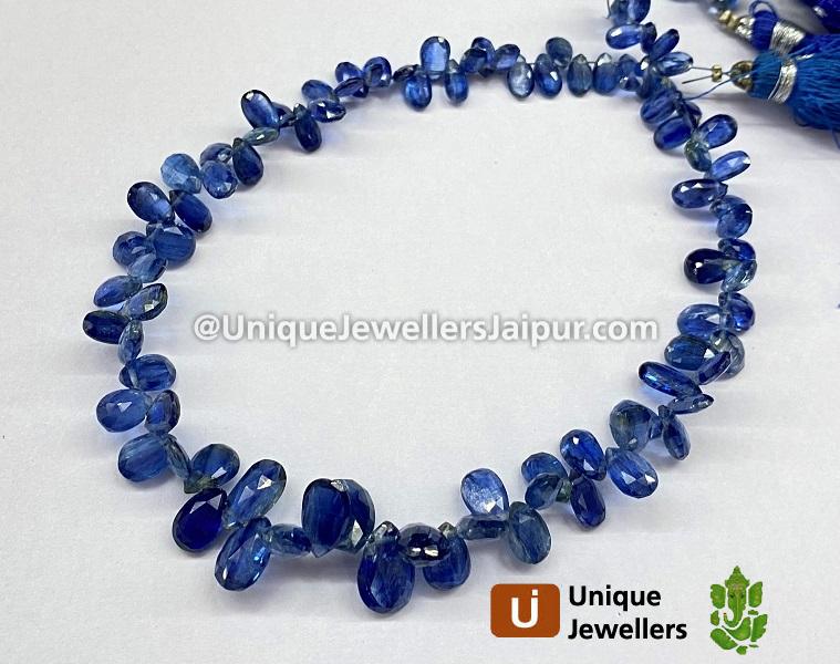 Kyanite Faceted Pear Beads