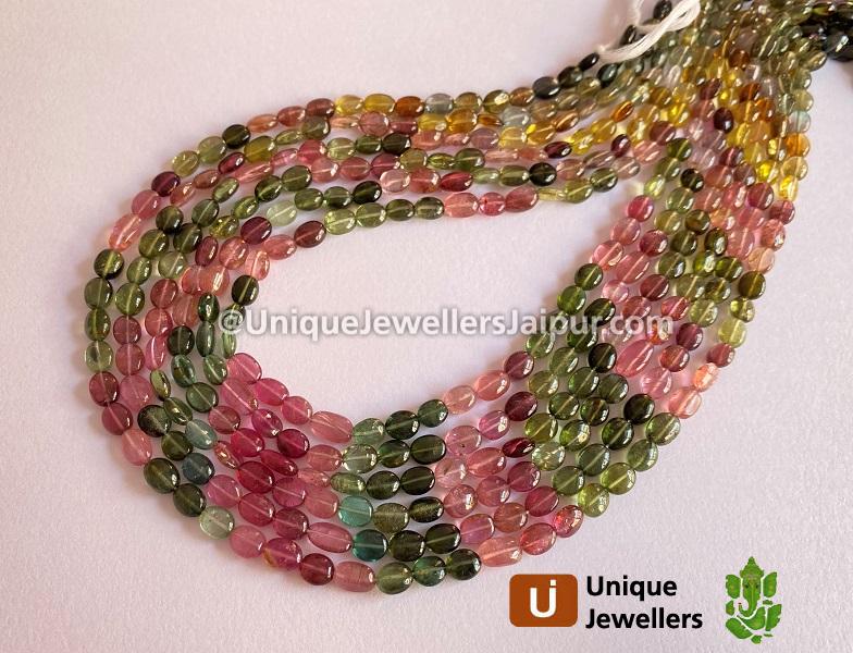 Tourmaline Smooth Oval Beads