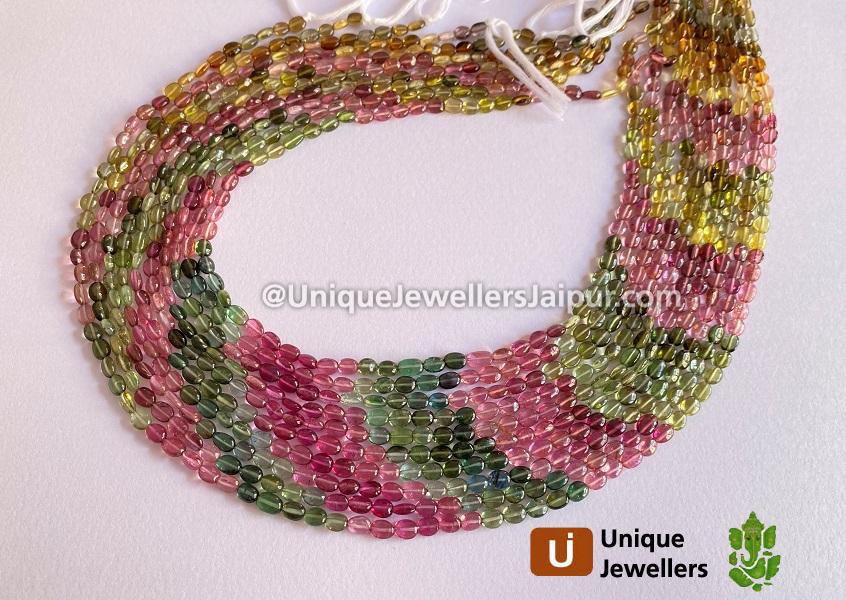 Tourmaline Smooth Oval Beads