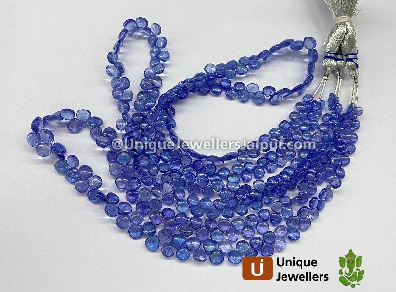 Tanzanite Smooth Heart Beads