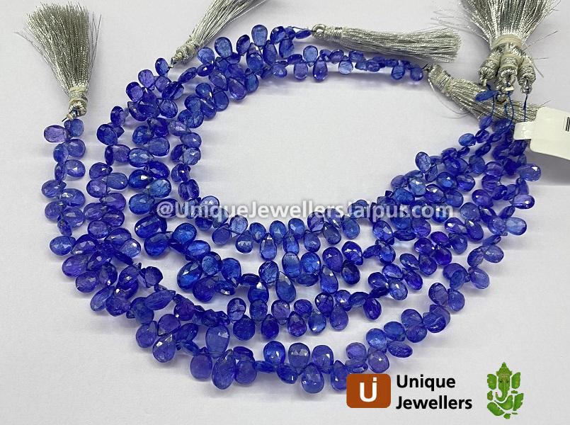 Tanzanite Faceted Pear Beads