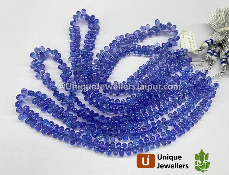 Tanzanite Smooth Drops Beads