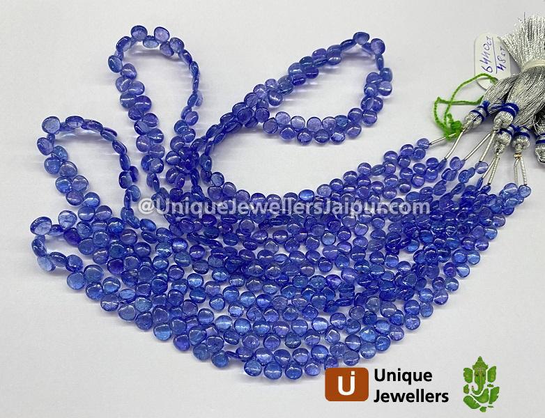 Tanzanite Smooth Heart Beads