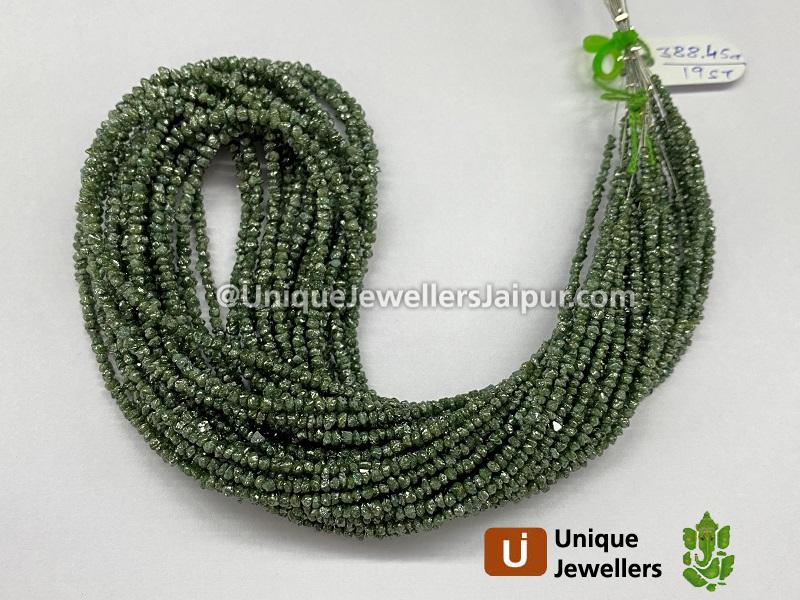 Green Diamond Raw Uncut Chips Beads