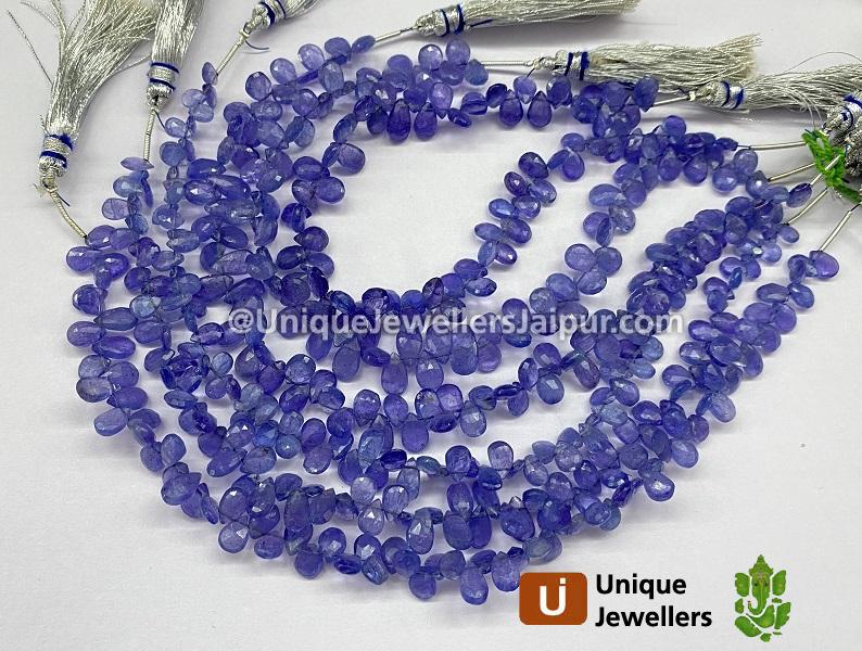 Tanzanite Faceted Pear Beads