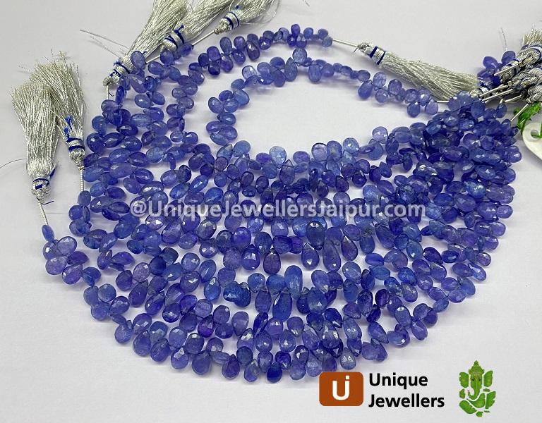 Tanzanite Faceted Pear Beads