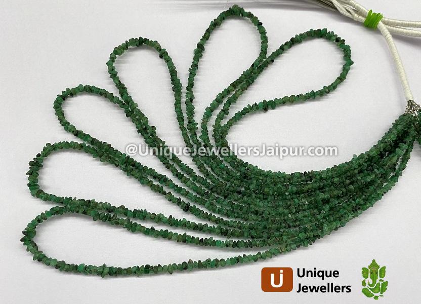 Emerald Rough Chips Beads