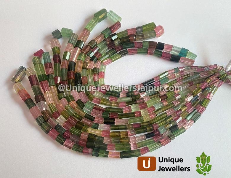 Tourmaline Step Cut Pipe Beads