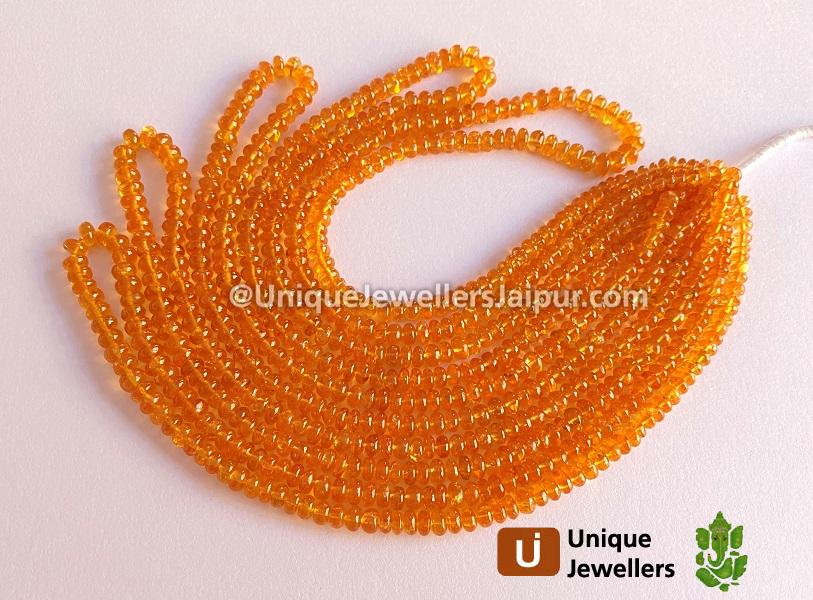 Mandarin Garnet Smooth Roundelle Beads