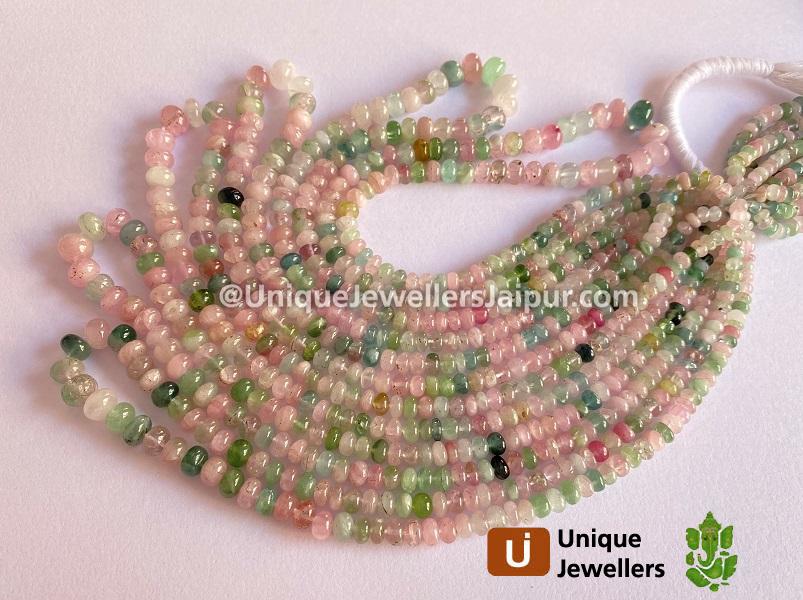 Afghan Tourmaline Smooth Roundelle Beads