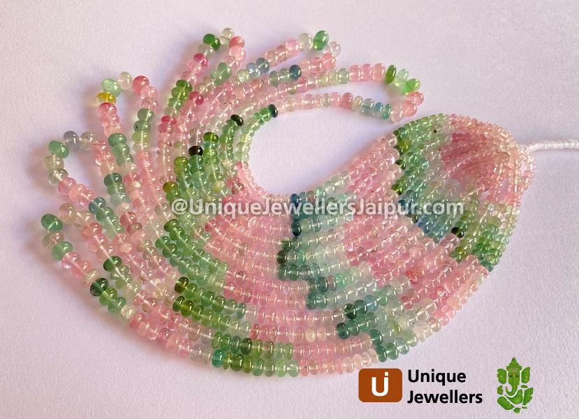 Afghan Tourmaline Smooth Roundelle Beads