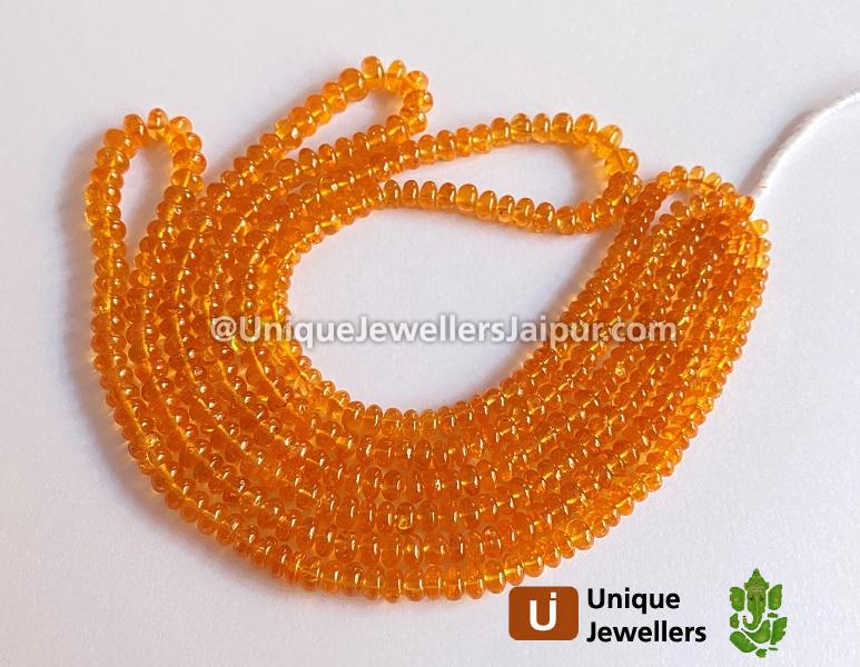 Mandarin Garnet smooth Roundelle Beads