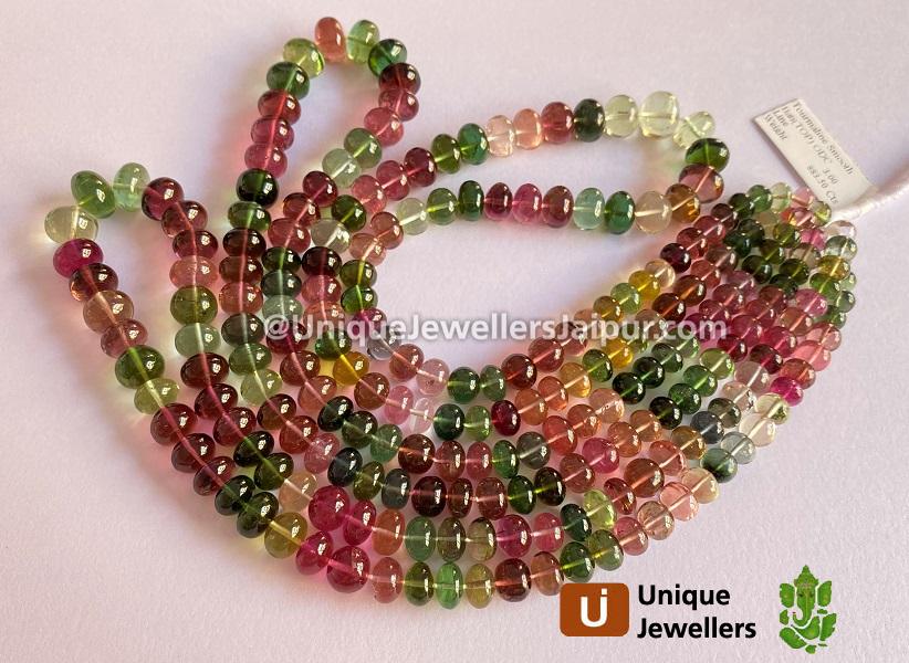Tourmaline Far Smooth Roundelle Beads