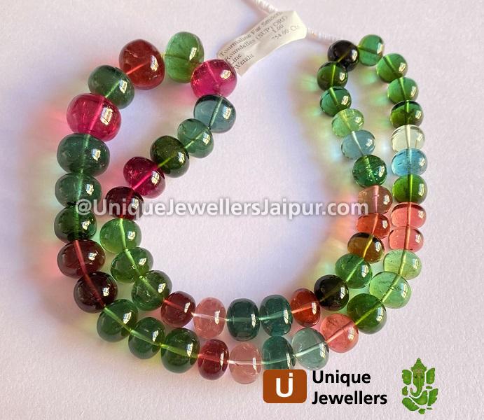 Tourmaline Far Smooth Roundelle Beads