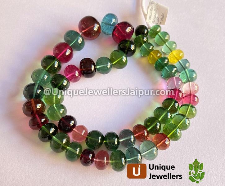 Tourmaline Far Smooth Roundelle Beads