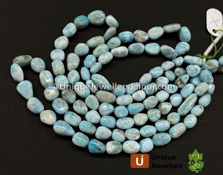 Larimar Smooth Nuggets Beads